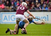 15 June 2019; Paddy Smyth of Dublin in action against Joe Canning of Galway during the Leinster GAA Hurling Senior Championship Round 5 match between Dublin and Galway at Parnell Park in Dublin. Photo by Ramsey Cardy/Sportsfile