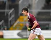 16 June 2019; Thomas Gleeson of Galway celebrates after scoring his side's first goal of the game during the Connacht GAA Football Junior Championship Final match between Galway and Mayo at Pearse Stadium in Galway. Photo by Seb Daly/Sportsfile