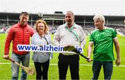 15 June 2019; Pictured at the launch of the Tipperary v Limerick Legends Hurling Clash in aid of The Alzheimer Society of Ireland, which will be held on Saturday, September 7th 2019 (5.00pm Throw-In) during World Alzheimer’s Month 2019, are from left, Ciaran Carey former Limerick star, Kathy Ryan Dementia Advocate, Kevin Quaid, and Gerry Quaid, Dementia Advocates, at Semple Stadium in Thurles, Tipperary. The match will be held at Nenagh Éire Óg grounds and is being organised by two leading dementia advocates Kevin Quaid and Kathy Ryan who both have a dementia diagnosis. Tickets will be available on Eventbrite. Photo by Ray McManus/Sportsfile