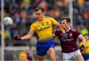 16 June 2019; Enda Smith of Roscommon in action against Liam Silke of Galway during the Connacht GAA Football Senior Championship Final match between Galway and Roscommon at Pearse Stadium in Galway. Photo by Seb Daly/Sportsfile