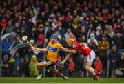 16 June 2019; Shane O'Donnell of Clare in action against Niall O' Leary of Cork during the Munster GAA Hurling Senior Championship Round 5 match between Clare and Cork at Cusack Park in Ennis, Clare. Photo by Eóin Noonan/Sportsfile