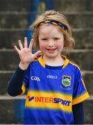 16 June 2019; Tipperary supporter six year old Aoife Harrington, from Upper Church, before the Munster GAA Hurling Senior Championship Round 5 match between Tipperary and Limerick in Semple Stadium in Thurles, Tipperary. Photo by Ray McManus/Sportsfile