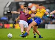 16 June 2019; Thomas Flynn of Galway in action against Conor Cox of Roscommon during the Connacht GAA Football Senior Championship Final match between Galway and Roscommon at Pearse Stadium in Galway. Photo by Seb Daly/Sportsfile