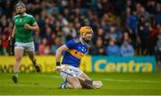 16 June 2019; Seamus Callanan of Tipperary after scoring his side's first goal during the Munster GAA Hurling Senior Championship Round 5 match between Tipperary and Limerick in Semple Stadium in Thurles, Co. Tipperary. Photo by Diarmuid Greene/Sportsfile