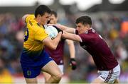 16 June 2019; Hubert Darcy of Roscommon in action against John Daly of Galway during the Connacht GAA Football Senior Championship Final match between Galway and Roscommon at Pearse Stadium in Galway. Photo by Ramsey Cardy/Sportsfile