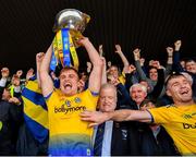 16 June 2019; Roscommon captain Enda Smith lifts the trophy following his side's victory during the Connacht GAA Football Senior Championship Final match between Galway and Roscommon at Pearse Stadium in Galway. Photo by Seb Daly/Sportsfile