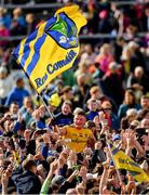 16 June 2019; Conor Cox of Roscommon celebrates with supporters following his side's victory during the Connacht GAA Football Senior Championship Final match between Galway and Roscommon at Pearse Stadium in Galway. Photo by Seb Daly/Sportsfile