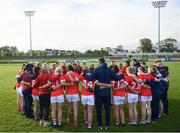 16 June 2019; Cork players huddle following the TG4 Ladies Football Munster Senior Football Championship Final match between Cork and Waterford at Fraher Field in Dungarvan, Co. Waterford. Photo by Harry Murphy/Sportsfile