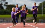 16 June 2019; In attendance at the launch of the Irish Life Health Festival of Running are Tara, left, and Regan Heffernan, racing clear of their parents of Rob and Marian Heffernan and brother Cathal. Organised by Athletics Ireland, the event will bring the elite and every-day runner together in a celebration of running and athletics on Sunday 28th of July at Morton Stadium Santry. Photo by Brendan Moran/Sportsfile