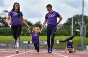 16 June 2019; In attendance at the launch of the Irish Life Health Festival of Running are Marian and Rob Heffernan with their daughters Tara and Regan. Organised by Athletics Ireland, the event will bring the elite and every-day runner together in a celebration of running and athletics on Sunday 28th of July at Morton Stadium Santry. Photo by Brendan Moran/Sportsfile