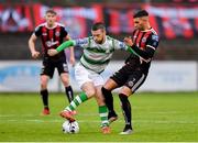 14 June 2019; Jack Byrne of Shamrock Rovers in action against Daniel Mandroiu of Bohemians during the SSE Airtricity League Premier Division match between Bohemians and Shamrock Rovers at Dalymount Park in Dublin. Photo by Seb Daly/Sportsfile