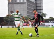 14 June 2019; Daniel Mandroiu of Bohemians in action against Ethan Boyle of Shamrock Rovers during the SSE Airtricity League Premier Division match between Bohemians and Shamrock Rovers at Dalymount Park in Dublin. Photo by Seb Daly/Sportsfile