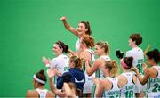 15 June 2019; Ireland players acknowledges supporters after the FIH World Hockey Series semi-finals match between Ireland and Czech Republic at Banbridge Hockey Club in Banbridge, Down. Photo by Eóin Noonan/Sportsfile