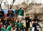 17 June 2019; Charlie Ryan of Ireland contests a line out during the World Rugby U20 Championship Fifth Place Play-off Semi-final match between Ireland and England at Club De Rugby Ateneo Inmaculada in Santa Fe, Argentina. Photo by Florencia Tan Jun/Sportsfile