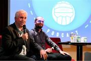 17 June 2019; Greatest League in the World podcast hosts Con Murphy, left, and Conan Byrne during the Greatest League in the World Live Show at Sugar Club in Dublin. Photo by Eóin Noonan/Sportsfile