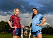 17 June 2019; Fiona Claffey of Westmeath and Sinéad Goldrick of Dublin pictured at the Leinster LGFA Captain and Managers night ahead of the 2019 Leinster Ladies Senior, Intermediate and Junior Championship Finals, which will be played at Netwatch Cullen Park, Carlow, on June 30. Leinster LGFA will stream the Junior and Intermediate Finals, while the LGFA will stream the Senior Final. Managers and players from the participating counties were in attendance at Castleknock Golf Club in Castleknock, Co. Dublin. Photo by Harry Murphy/Sportsfile