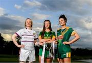 17 June 2019; Mary-Rose Kelly of Wexford, U14's Trim and Meath footballer Sinead Murphy and Máire O’Shaughnessy of Meath pictured at the Leinster LGFA Captain and Managers night ahead of the 2019 Leinster Ladies Senior, Intermediate and Junior Championship Finals, which will be played at Netwatch Cullen Park, Carlow, on June 30. Leinster LGFA will stream the Junior and Intermediate Finals, while the LGFA will stream the Senior Final. Managers and players from the participating counties were in attendance at Castleknock Golf Club in Castleknock, Co. Dublin. Photo by Harry Murphy/Sportsfile