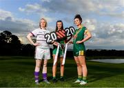 17 June 2019; Mary-Rose Kelly of Wexford, U14's Trim and Meath footballer Sinead Murphy and Máire O’Shaughnessy of Meath pictured at the Leinster LGFA Captain and Managers night ahead of the 2019 Leinster Ladies Senior, Intermediate and Junior Championship Finals, which will be played at Netwatch Cullen Park, Carlow, on June 30. Leinster LGFA will stream the Junior and Intermediate Finals, while the LGFA will stream the Senior Final. Managers and players from the participating counties were in attendance at Castleknock Golf Club in Castleknock, Co. Dublin. Photo by Harry Murphy/Sportsfile