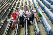 18 June 2019; In attendance at the launch of the EirGrid GAA Football U20 All-Ireland Championship are from left, Peter O'Driscoll of Cork, Ruairi Gormley of Tyrone, Galway U20 manager Padraic Joyce, Ard Stiúrthóir of the GAA Tom Ryan, Cork U20 selector Colm O'Neill, Mark Foley, Chief Executive Officer at EirGrid, Darragh Ryan of Kildare and Ruairi Gormley of Mayo. EirGrid, the state-owned company that manages and develops Ireland's electricity grid, have partnered with the GAA since 2015 as sponsors of the U20 GAA Football All-Ireland Championship. Photo by Eóin Noonan/Sportsfile