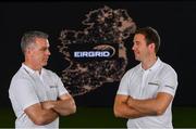 18 June 2019; In attendance at the launch of the EirGrid GAA Football U20 All-Ireland Championship is Galway U20 manager Padraic Joyce, left, and Cork U20 selector Colm O'Neill. EirGrid, the state-owned company that manages and develops Ireland's electricity grid, have partnered with the GAA since 2015 as sponsors of the U20 GAA Football All-Ireland Championship. Photo by Eóin Noonan/Sportsfile