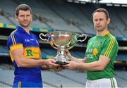 19 June 2019; Lory Meagher Cup finalists Edmond Kenny of Lancashire, left, and Declan Molloy of Leitrim during a Joe McDonagh Cup, Christy Ring, Nicky Rackard & Lory Meagher Cup Final media event at Croke Park in Dublin. Photo by Matt Browne/Sportsfile