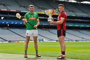 19 June 2019; Christy Ring Cup finalists Sean Geraghty of Meath, left, and Caolan Taggart of Down during a Joe McDonagh Cup, Christy Ring, Nicky Rackard & Lory Meagher Cup Final media event at Croke Park in Dublin. Photo by Matt Browne/Sportsfile