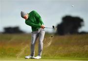 20 June 2019; James Sugrue of Mallow Golf Club, Cork, Ireland, players his second shot from the 1st fairway during day 4 of the R&A Amateur Championship at Portmarnock Golf Club in Dublin. Photo by Eóin Noonan/Sportsfile
