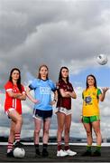 20 June 2019; LGFA players, from left, Eimear Scally of Cork, Ciara Trant of Dublin, Áine McDonagh of Galway and Niamh Carr of Donegal were at today’s announcement of AIG’s exclusive insurance offers to LGFA members. As Official Insurance Partner of the LGFA, AIG revealed exclusive 15% off car insurance & 25% off home insurance for all LGFA members and their families. All adult Intercounty LGFA players receive 25% off car insurance. Find out more about these exclusive LGFA insurance deals on www.aig.ie/lgfa Photo by Sam Barnes/Sportsfile