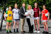 20 June 2019; LGFA players Ciara Trant of Dublin, Niamh Carr of Donegal, Áine McDonagh of Galway and Eimear Scally of Cork were at today’s announcement of AIG’s exclusive insurance offers to LGFA members. As Official Insurance Partner of the LGFA, AIG revealed exclusive 15% off car insurance & 25% off home insurance for all LGFA members and their families. All adult Intercounty LGFA players receive 25% off car insurance. Find out more about these exclusive LGFA insurance deals on www.aig.ie/lgfa. Pictured at the announcement are from left, Niamh Carr of Donegal, Ciara Trant of Dublin, John Gillick, Head of Sponsorship, AIG, Marie Hickey, President of the LGFA, Áine McDonagh of Galway and Eimear Scally of Cork  at AIG Offices in Dublin. Photo by Sam Barnes/Sportsfile