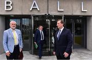 21 June 2019; In attendance during the Launch of Governance Review Group report are, from left, Sport Ireland Chairperson Kieran Mulvey, FAI President Donal Conway and Governance Review Group Chairperson Aidan Horan at the Football Association of Ireland, National Sports Campus in Abbotstown, Dublin. Photo by Sam Barnes/Sportsfile