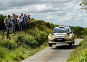 21 June 2019; Sam Moffett and James Fulton in their Ford Fiesta WRC on SS 2 Grianan during Day 1 of the 2019 Joule Donegal International Rally in Letterkenny, Donegal. Photo by Philip Fitzpatrick/Sportsfile
