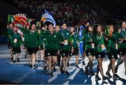 21 June 2019; Ireland athletes enter the stadium during the Opening Ceremony of the Minsk 2019 2nd European Games in the Dinamo Stadium in Minsk, Belarus. Photo by Seb Daly/Sportsfile