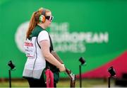 22 June 2019; Aoife Gormally of Ireland competing in the Women's Shooting Trap qualification at the Sporting Club on Day 2 of the Minsk 2019 2nd European Games in Minsk, Belarus. Photo by Seb Daly/Sportsfile