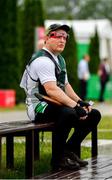 22 June 2019; Derek Burnett of Ireland prior to competing in the Men's Shotgun Trap qualification at the Sporting Club on Day 2 of the Minsk 2019 2nd European Games in Minsk, Belarus. Photo by Seb Daly/Sportsfile