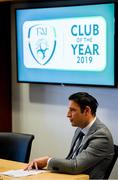 22 June 2019; Noel Mooney, FAI General Manager for Football Services and Partnerships speaking to club delegates during the FAI Club of the Year Information Day at FAI National Training Centre in Abbotstown, Dublin. Photo by Eóin Noonan/Sportsfile