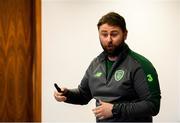 22 June 2019; Craig Sexton, FAI Coach Educational Department, speaking to club delegates during the FAI Club of the Year Information Day at FAI National Training Centre in Abbotstown, Dublin. Photo by Eóin Noonan/Sportsfile