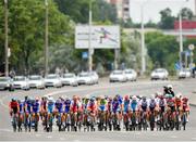 22 June 2019; A view of the peloton during the Women's Cycling Road Race on Day 2 of the Minsk 2019 2nd European Games in Minsk, Belarus. Photo by Seb Daly/Sportsfile