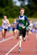 22 June 2019; Aaron Shorten of St Laserian’s Carlow, on his way to winning the Boys 800m  event during the Irish Life Health Tailteann Inter-provincial Games at Santry in Dublin. Photo by Sam Barnes/Sportsfile