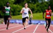 22 June 2019; Oliver Swinney of Dominican Portstewart, Co. Derry, on his way to winning the Boys 100m event during the Irish Life Health Tailteann Inter-provincial Games at Santry in Dublin. Photo by Sam Barnes/Sportsfile