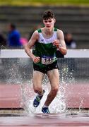 22 June 2019; Morgan Mac an Chleirigh of Colaiste Eoin, Co. Dublin, competing in the Boys 1500m Steeplechase event during the Irish Life Health Tailteann Inter-provincial Games at Santry in Dublin. Photo by Sam Barnes/Sportsfile
