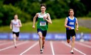 22 June 2019; Jed Walsh of Rathoath CC, Co. Meath, centre, on his way to winning the Boys 400m event during the Irish Life Health Tailteann Inter-provincial Games at Santry in Dublin. Photo by Sam Barnes/Sportsfile