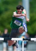 22 June 2019; Dara Casey of St Mary’s CBS Enniscorthy, Co. Wexofrd, on his way to winning the Boys 100m Hurdles during the Irish Life Health Tailteann Inter-provincial Games at Santry in Dublin. Photo by Sam Barnes/Sportsfile