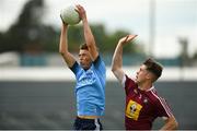 22 June 2019; David O'Dowd of Dublin in action against Fionn O'Hara of Westmeath during the Electric Ireland Leinster GAA Football Minor Championship semi-final match between Westmeath and Dublin at TEG Cusack Park in Mullingar, Co. Westmeath. Photo by Diarmuid Greene/Sportsfile
