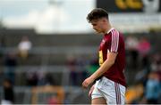 22 June 2019; Dylan Fagan of Westmeath reacts after defeat to Dublin in the Electric Ireland Leinster GAA Football Minor Championship semi-final match between Westmeath and Dublin at TEG Cusack Park in Mullingar, Co. Westmeath. Photo by Diarmuid Greene/Sportsfile