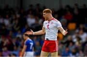 22 June 2019; Cathal McShane of Tyrone celebrates after scoring his side's second goal of the game during the GAA Football All-Ireland Senior Championship Round 2 match between Longford and Tyrone at Glennon Brothers Pearse Park in Longford.  Photo by Eóin Noonan/Sportsfile