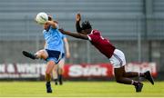 22 June 2019; David O'Dowd of Dublin in action against Darren Mnguni of Westmeath during the Electric Ireland Leinster GAA Football Minor Championship semi-final match between Westmeath and Dublin at TEG Cusack Park in Mullingar, Co. Westmeath. Photo by Diarmuid Greene/Sportsfile
