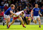 22 June 2019; Cathal McShane of Tyrone in action against Padraig McCormack of Longford during the GAA Football All-Ireland Senior Championship Round 2 match between Longford and Tyrone at Glennon Brothers Pearse Park in Longford.  Photo by Eóin Noonan/Sportsfile
