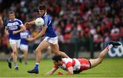 22 June 2019; Daniel O'Reilly of Laois in action against Chrissy McKaigue of Derry during the GAA Football All-Ireland Senior Championship Round 2 match between Derry and Laois at Derry GAA Centre of Excellence in Owenbeg, Derry. Photo by Ramsey Cardy/Sportsfile