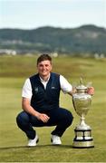 22 June 2019; James Sugrue of Mallow Golf Club, Co. Cork, with the trophy following the final day of the R&A Amateur Championship at Portmarnock Golf Club in Dublin. Photo by Sam Barnes/Sportsfile