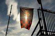 22 June 2019; A Down flag flys of the stand before the GAA Football All-Ireland Senior Championship Round 2 match between Down and Mayo at Pairc Esler in Newry, Down.  Photo by Oliver McVeigh/Sportsfile